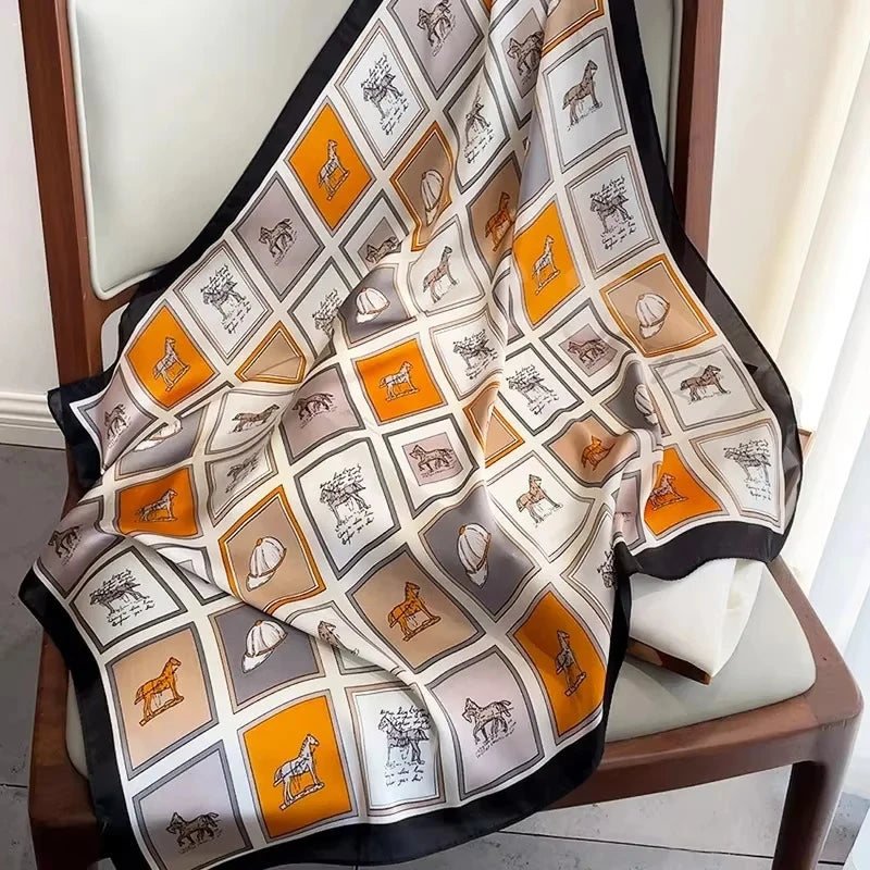 Luxury Print Square Scarf