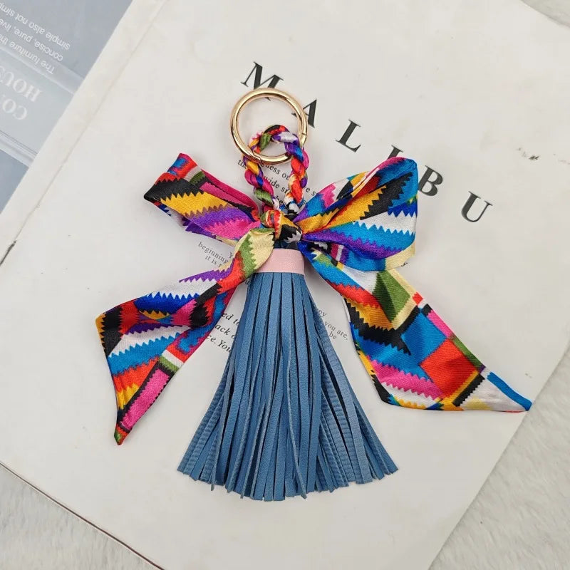 Cute Leather Tassel Keychain