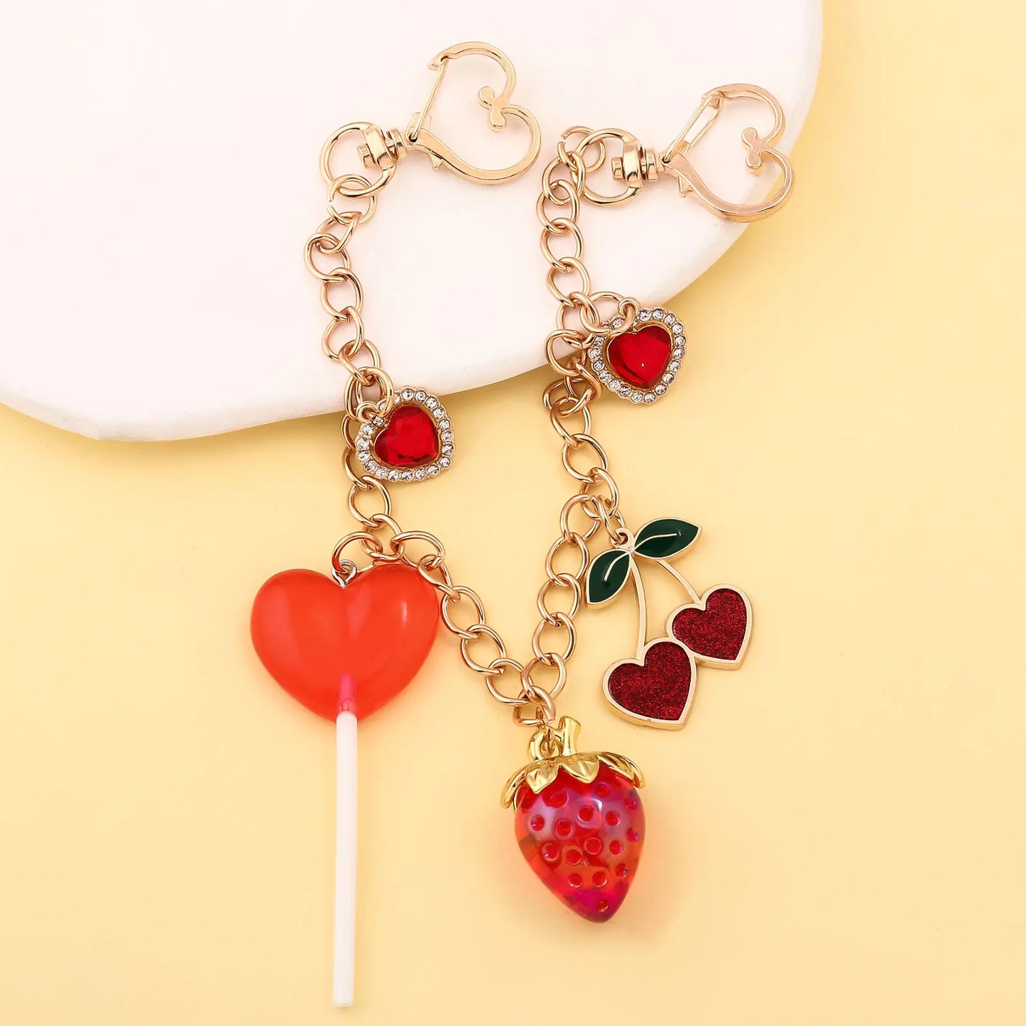 Crystal Cherry Bag Charm