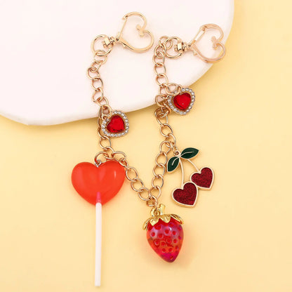 Crystal Cherry Bag Charm