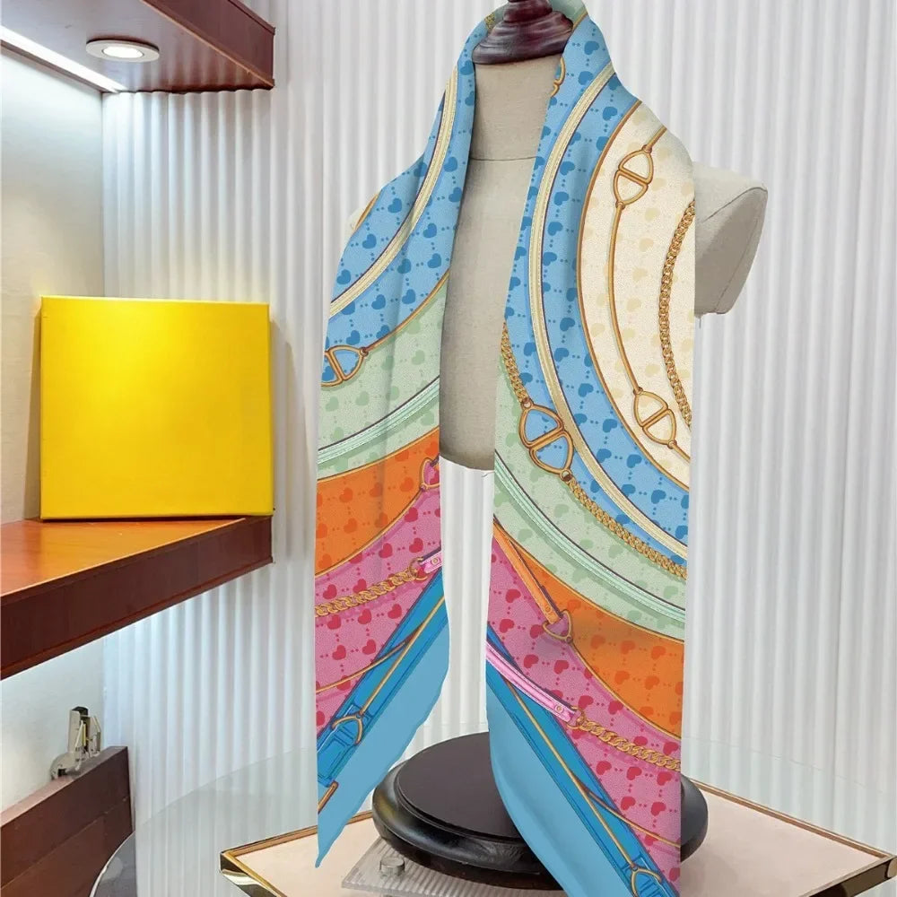 French Love Circle Silk Scarf