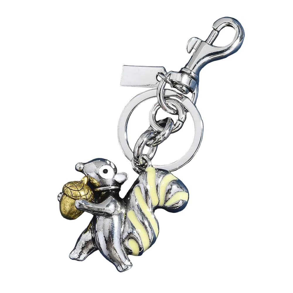Designer-Inspired Animal Charm Keychain — Butterfly, Dolphin & Squirrel