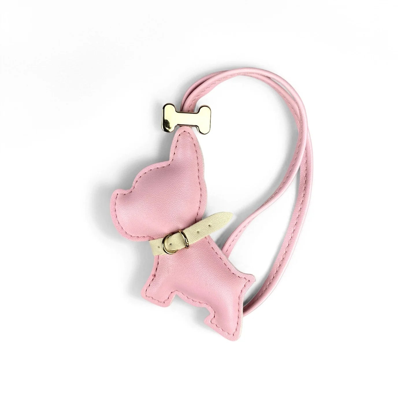 French Bulldog PU Leather Bag Charm
