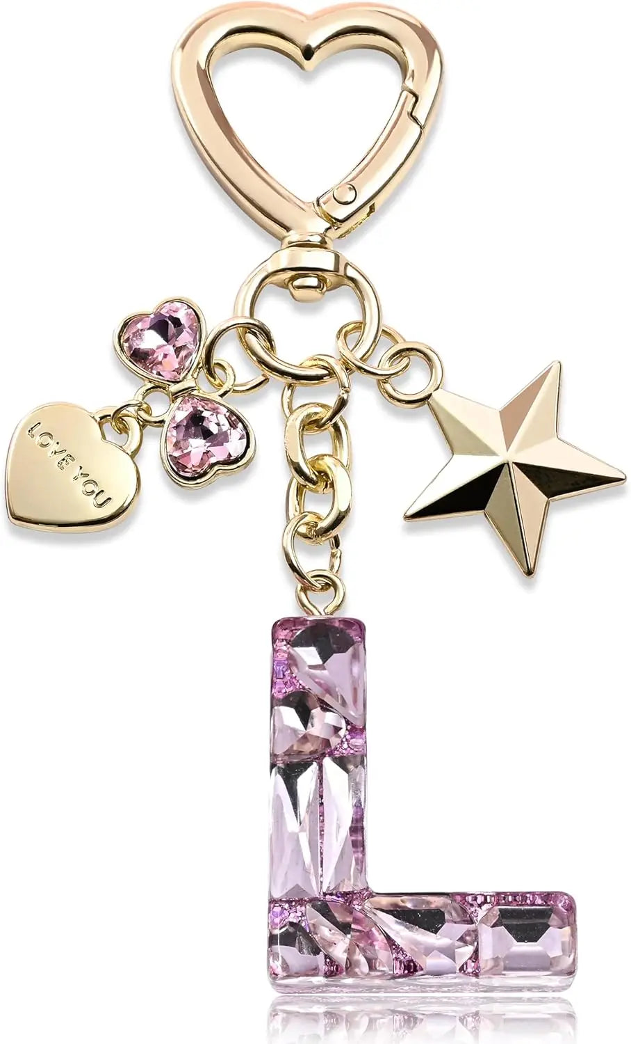 Butterfly Initial Keychain