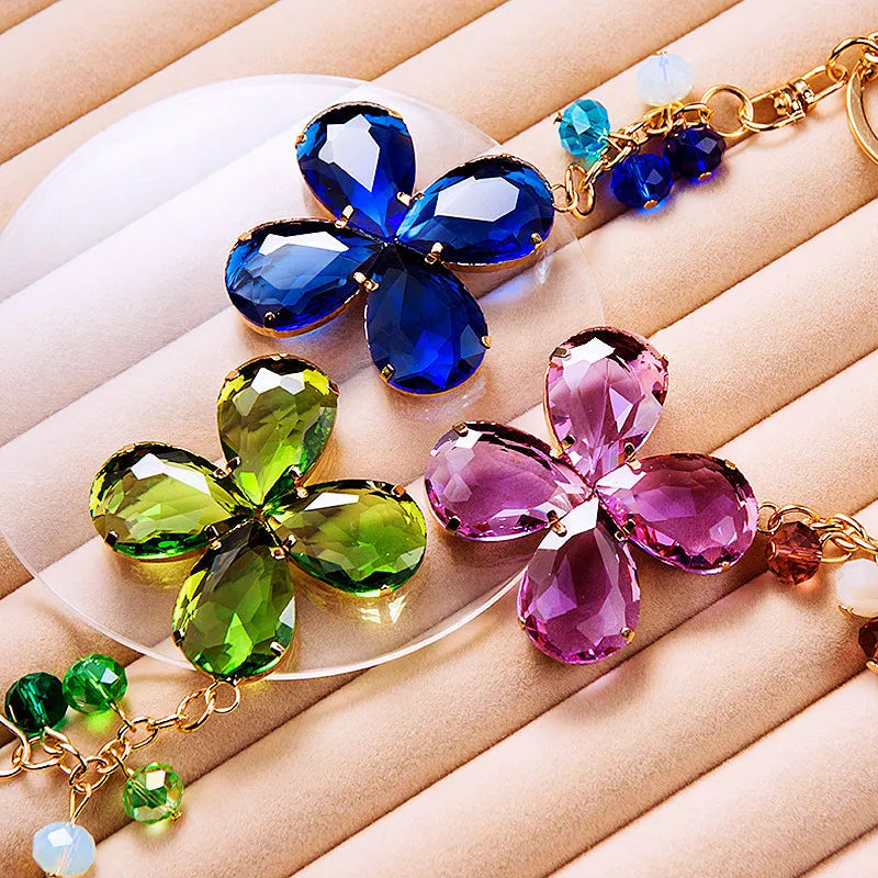Crystal Clover Keychains