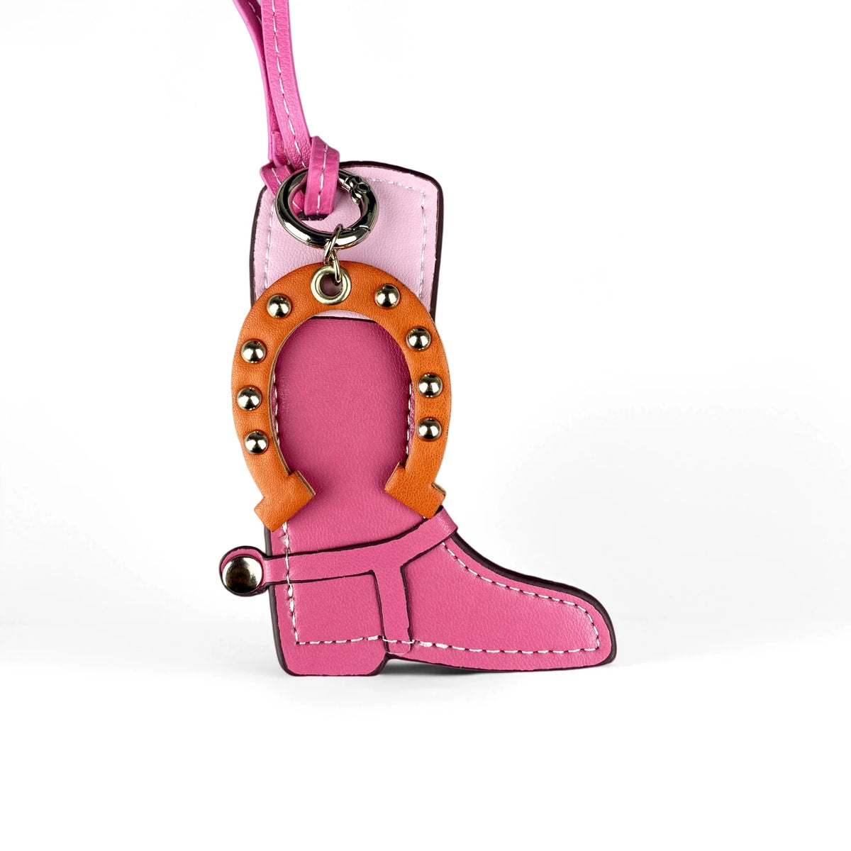 Leather Boot & Horseshoe Bag Charm