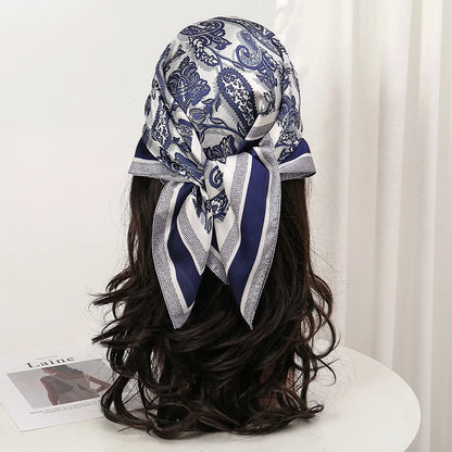 Floral Square Silk Scarf