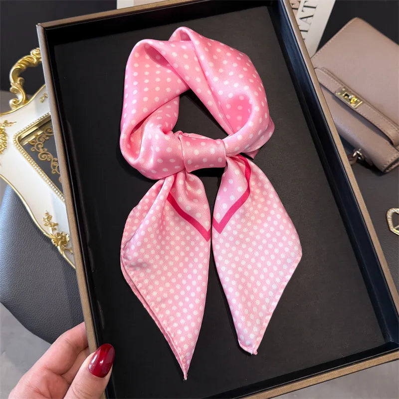 Polka Dot Silk Scarf