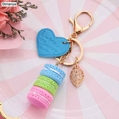 French Macaron Charm Keychain