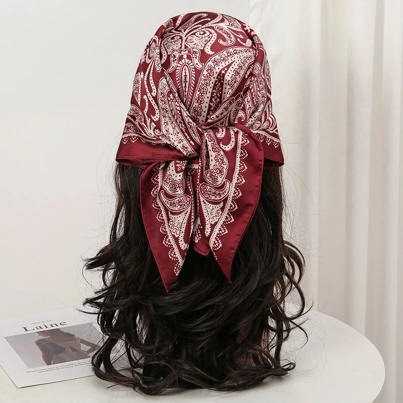 Floral Square Silk Scarf