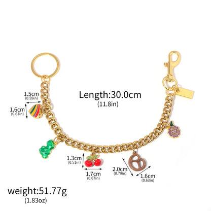 Strawberry Cherry Bag Chain Charm