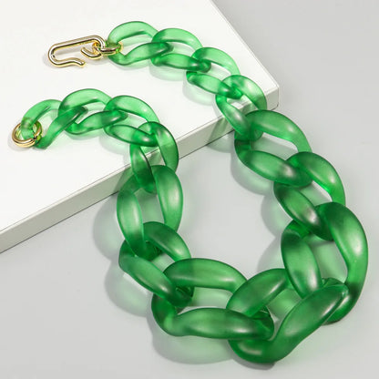 Matte Colorful Acrylic Big Chunky Chain