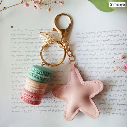 French Macaron Charm Keychain