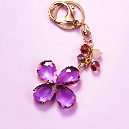 Crystal Clover Keychains