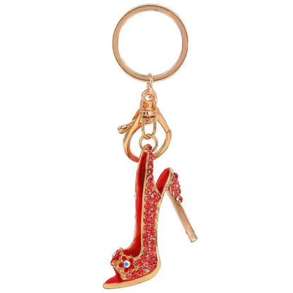 Rhinestone High Heel Shoe Keychain