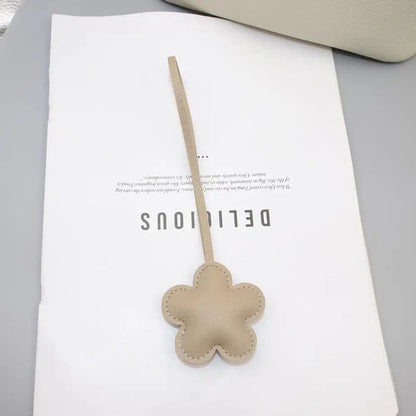 Leather Flower Keychain