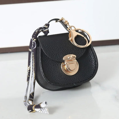 Mini Leather Coin Purse Keychain