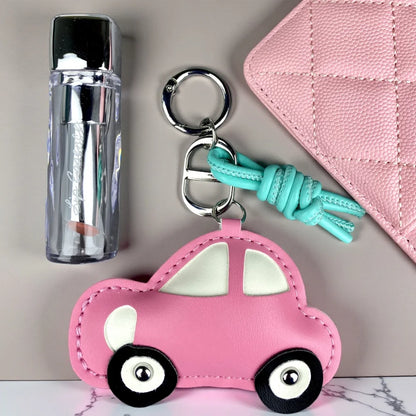 Leather Car Keychain Charm