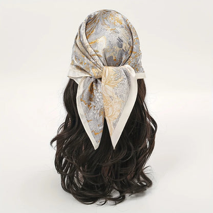 Floral Square Silk Scarf