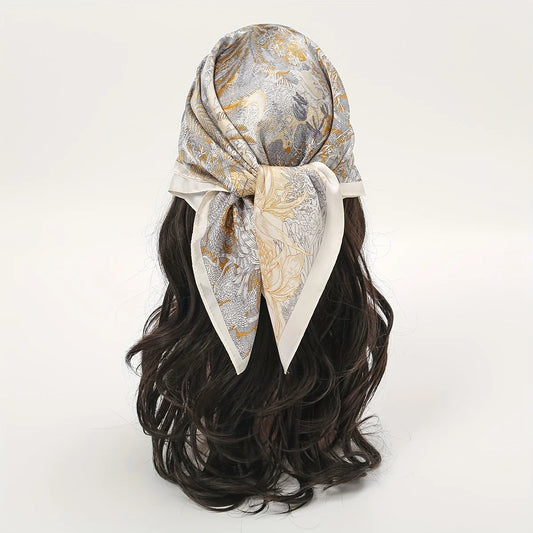 Floral Square Silk Scarf