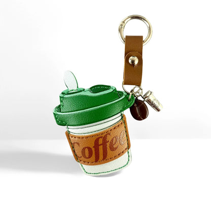 Coffee Cup Keychain & Bag Charm Set