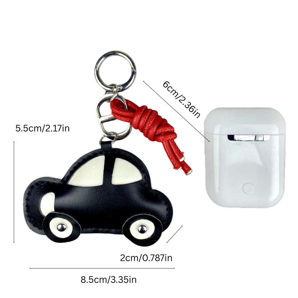 Leather Car Keychain Charm