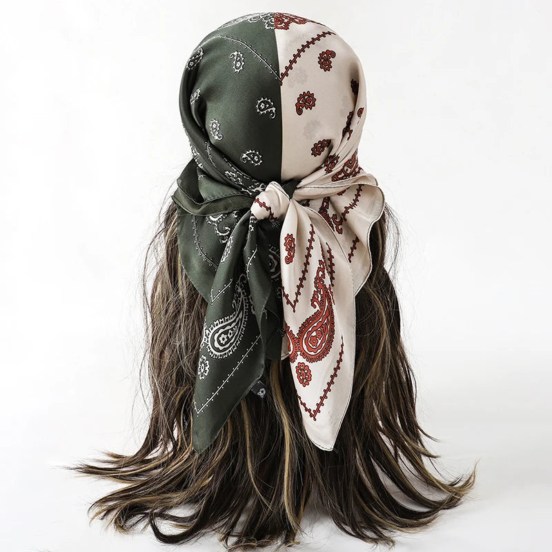 Floral Square Silk Scarf