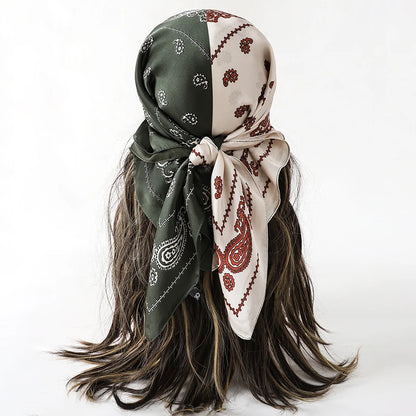 Floral Square Silk Scarf