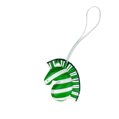 Zebra Head Leather Bag Charm