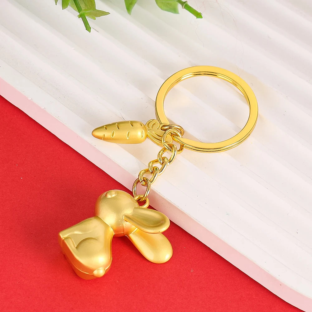 Rabbit Carrot Keychain Cute Charm