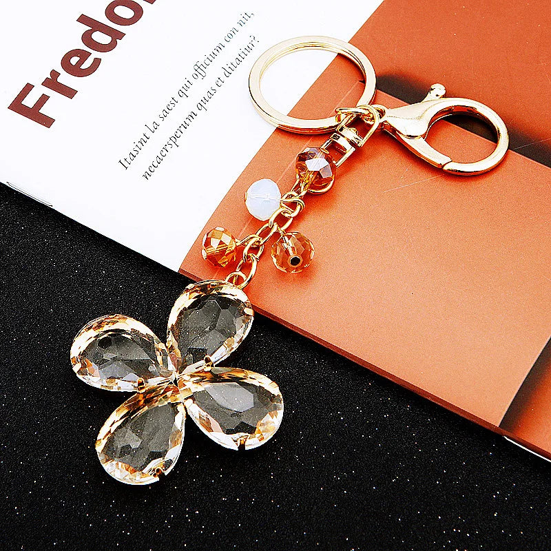 Crystal Clover Keychains