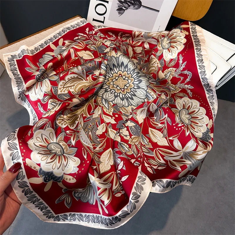 Paisley Print Square Scarf
