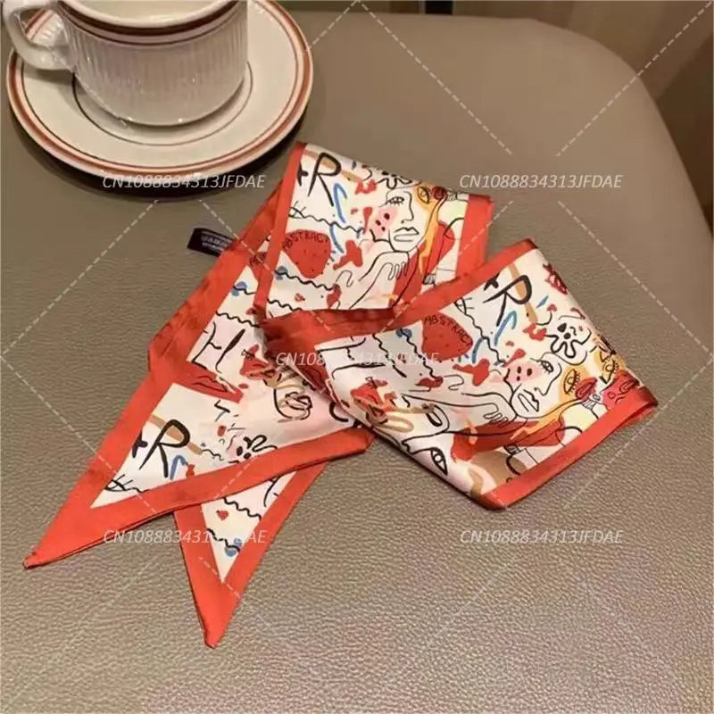 Silk Satin Scarf Bag Handle