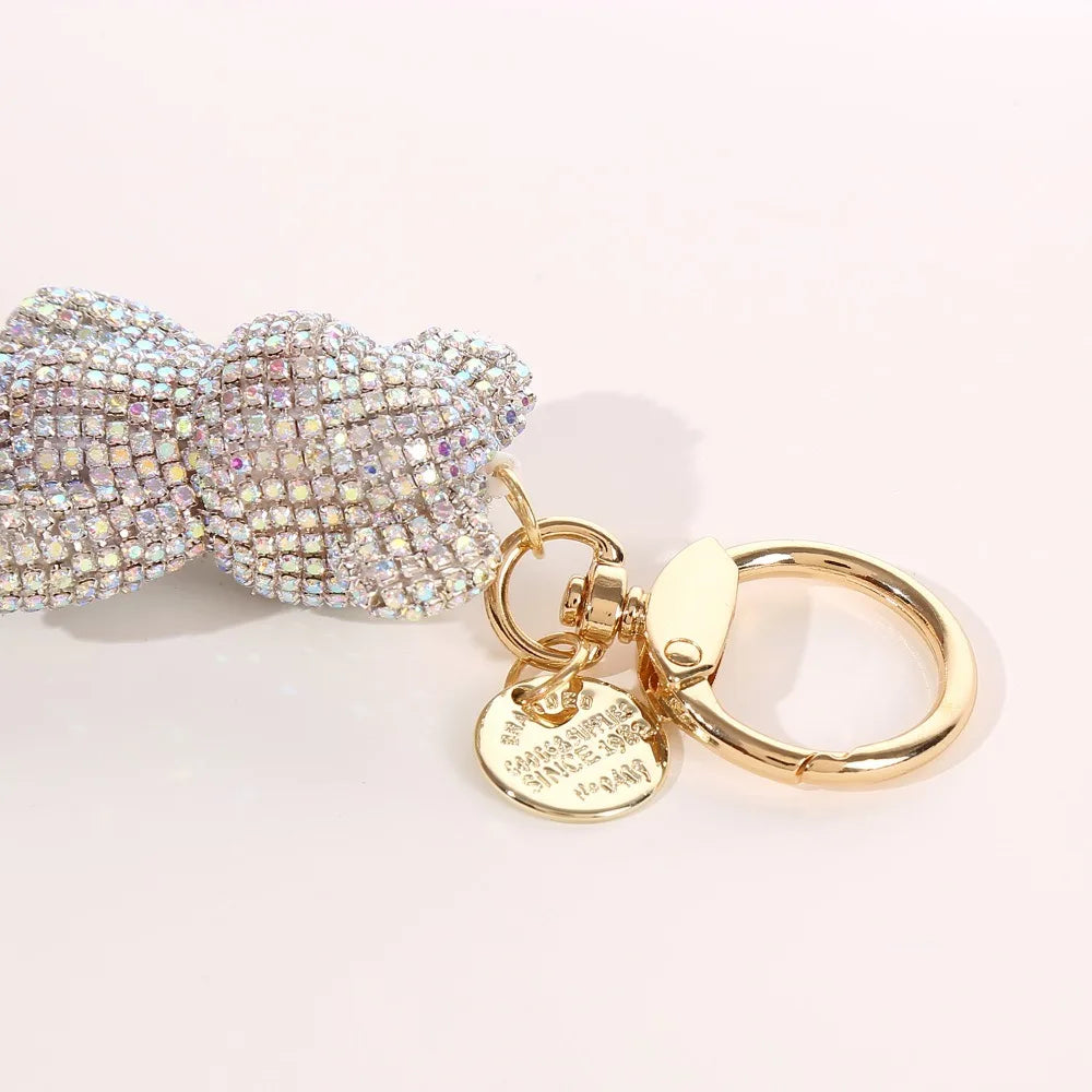 Rhinestone Bear Keychain