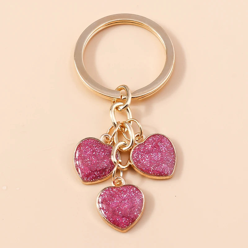 Enamel Love Heart Keychain