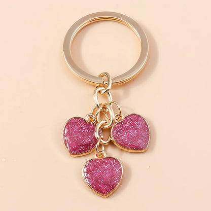 Enamel Love Heart Keychain