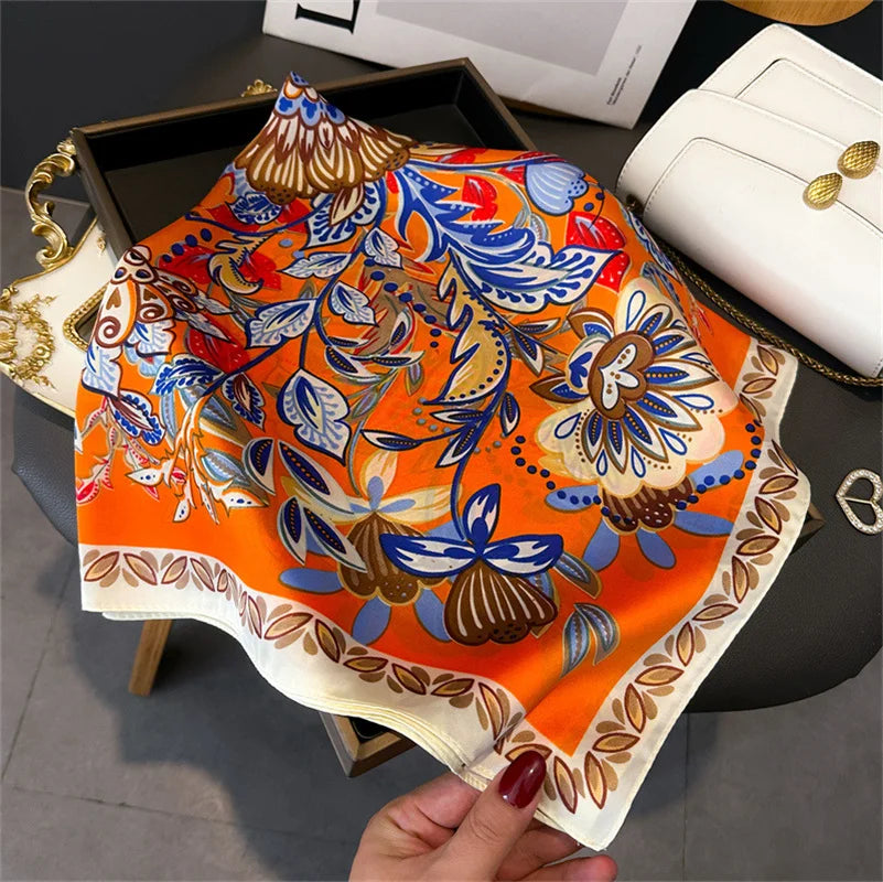 Paisley Print Square Scarf