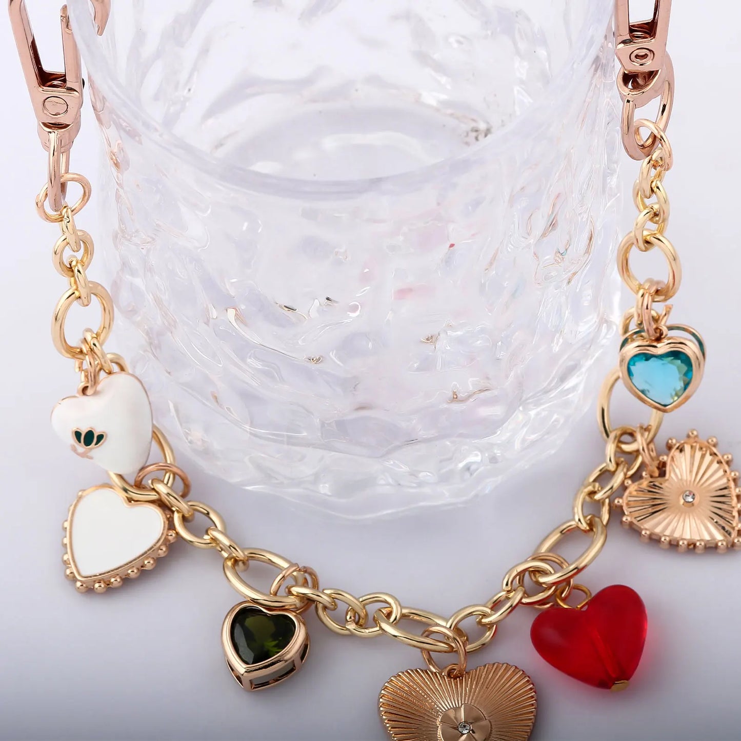 Gold Heart Bag Charm