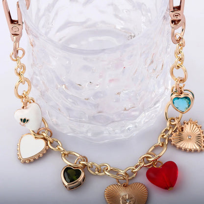 Gold Heart Bag Charm