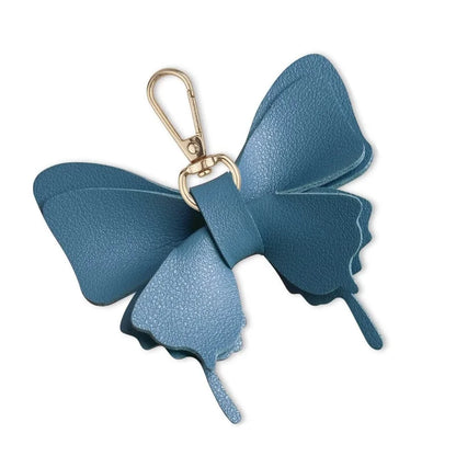 Layered Leather Butterfly Keychain