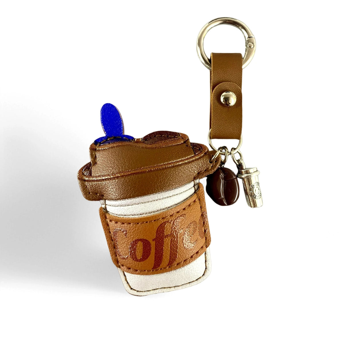 Coffee Cup Keychain & Bag Charm Set