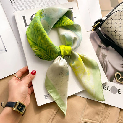 Floral Silk Square Scarf