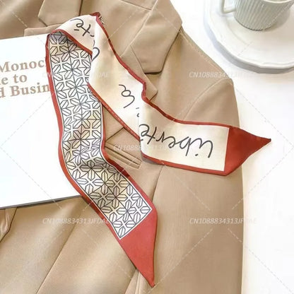 Silk Satin Scarf Bag Handle