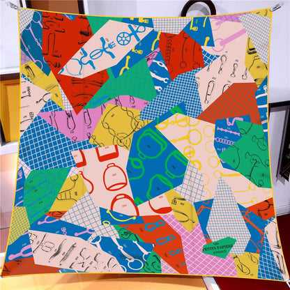 Classic Large Silk Square Scarf