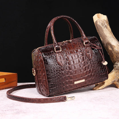 Crocodile Top-Handle Tote Bag