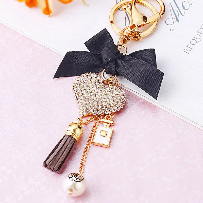 Pearl Bow Bag Keychain