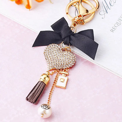 Pearl Bow Bag Keychain