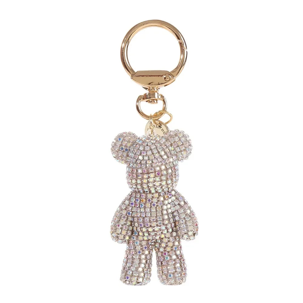 Rhinestone Bear Keychain