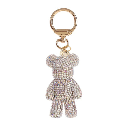 Rhinestone Bear Keychain