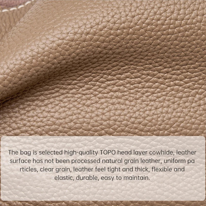 Genuine Leather Bucket Shoulder & Crossbody Bag